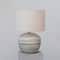 Hello Honey® 20" Multicolor Stoneware Table Lamp with Stripes and Linen Shade